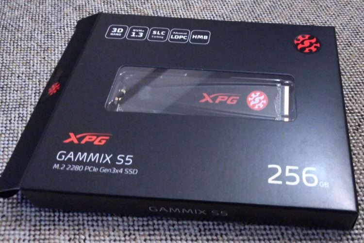 SSD ADATA M.2 XPG GAMMIX S5 256 GB PCIe Gen3x4 3D TLC (AGAMMIXS5-256GT-C), image 2