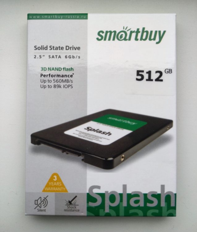 SSD Smartbuy 2.5" Splash 512GB SATA3 3D TLC NAND image 3
