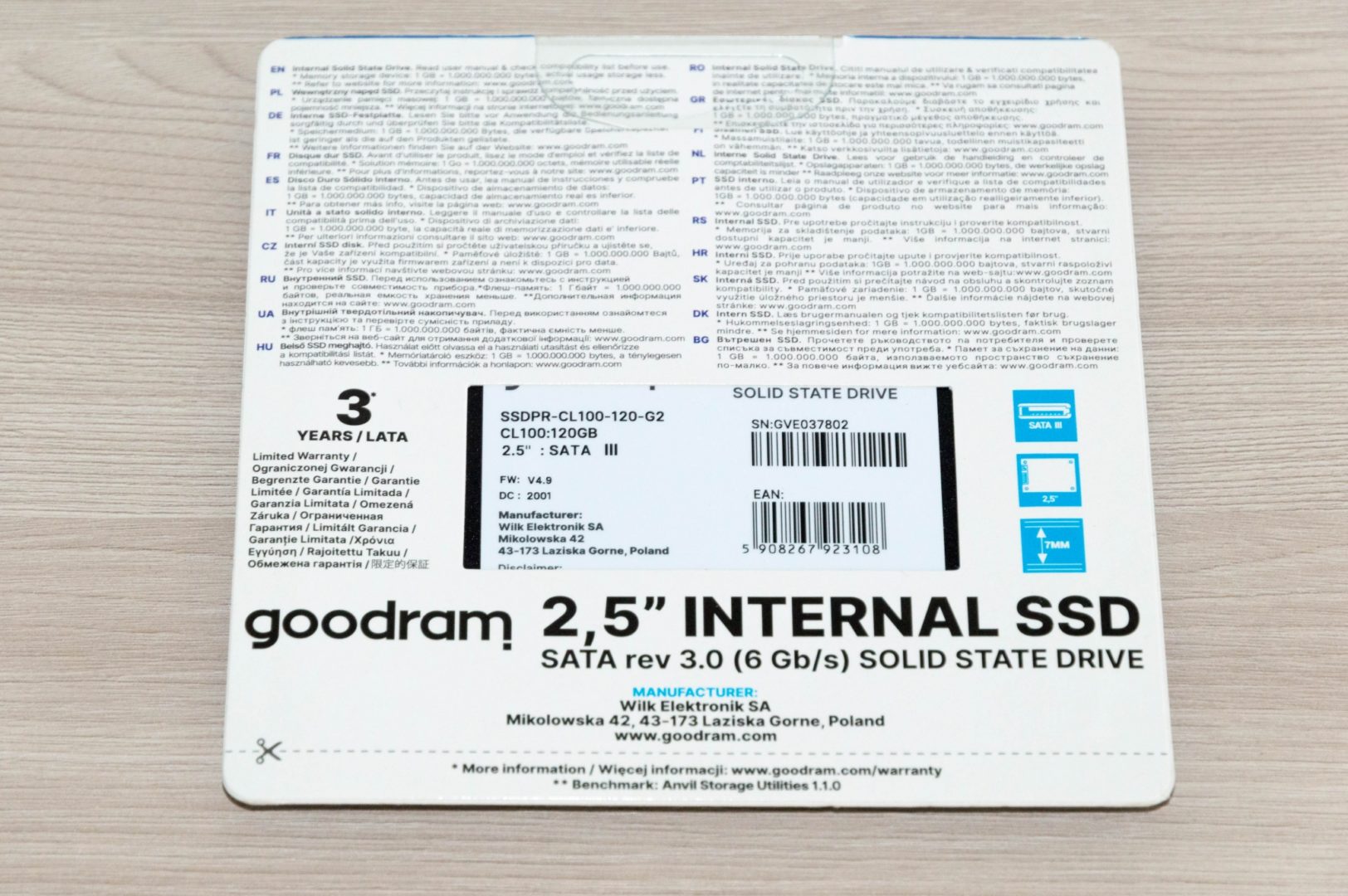 on GOODRAM 2.5 СL100 SATA3 TLC (SSDPR-CL100-120-G2) Tiny Reviews