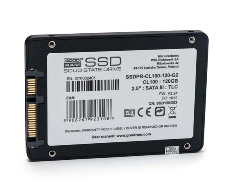 GOODRAM 2.5 SSD СL100 120 GB SATA3 TLC (SSDPR-CL100-120-G2) image 3
