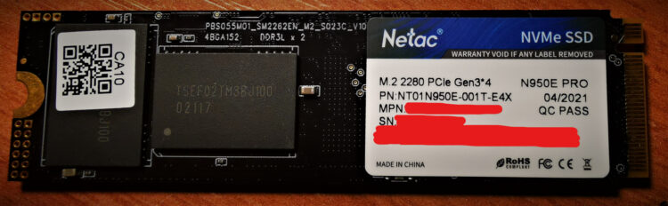 Review on SSD drive NETAC M.2 (2280) N950E Pro 1.0 Tb PCIe NVMe 3.0 x4 TLC NT01N950E-001T-E4X - image 7